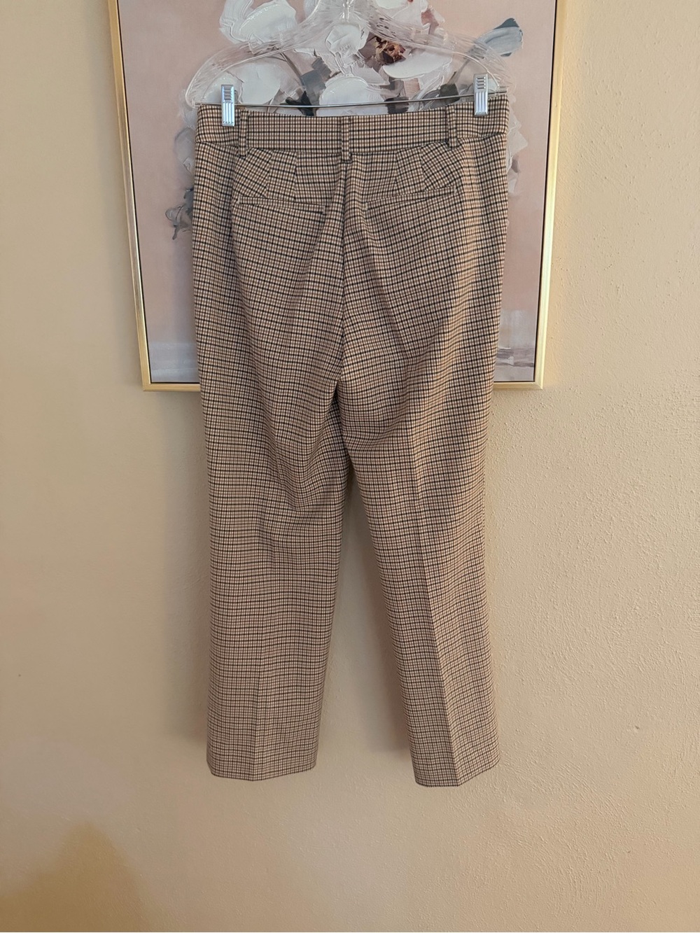 Talbots Petite Brown Plaid Dress Pants | Size 8P | Classic Straight Leg - Picture 2 of 3